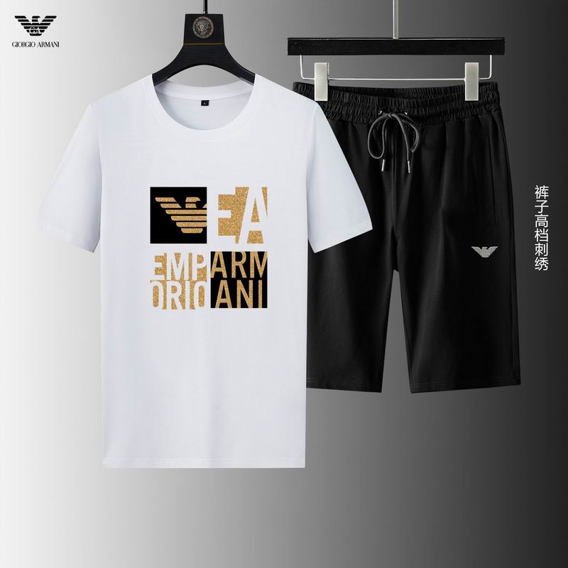 Wholesale Cheap A rmani Short Sleeve Replica Tracksuits for Sale