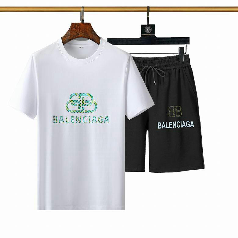 Wholesale Cheap Balenciaga Short Sleeve Tracksuit mens for Sale