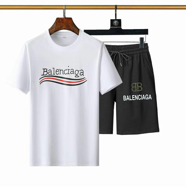 Wholesale Cheap Balenciaga Short Sleeve Tracksuit mens for Sale