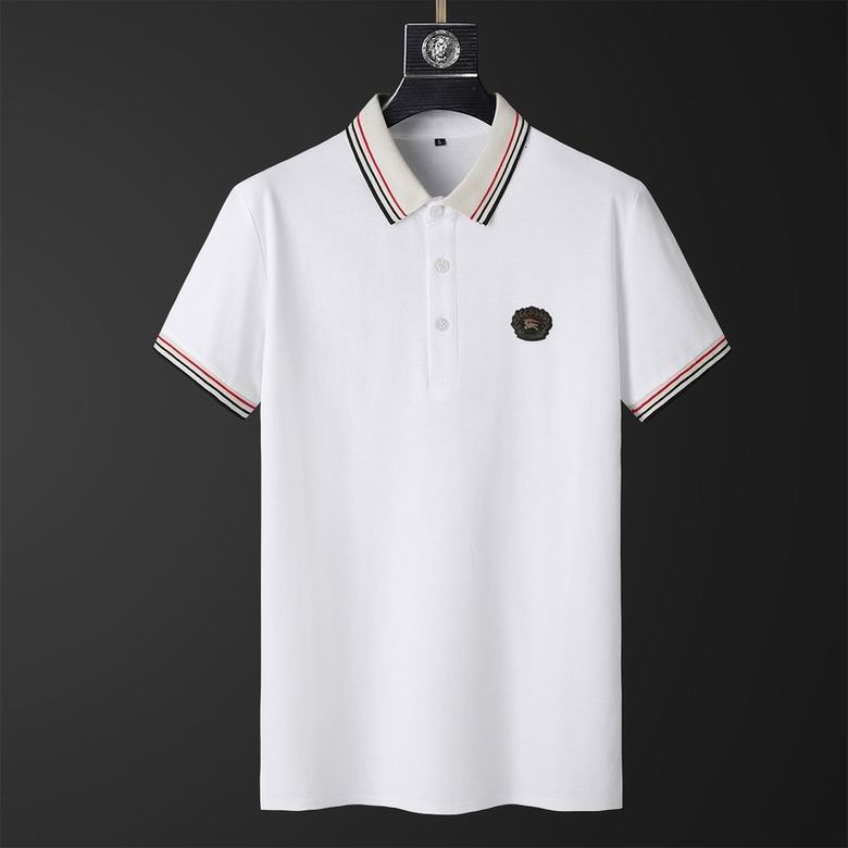 Wholesale Cheap B urberry Short Sleeve Lapel Replica T Shirts for Sale