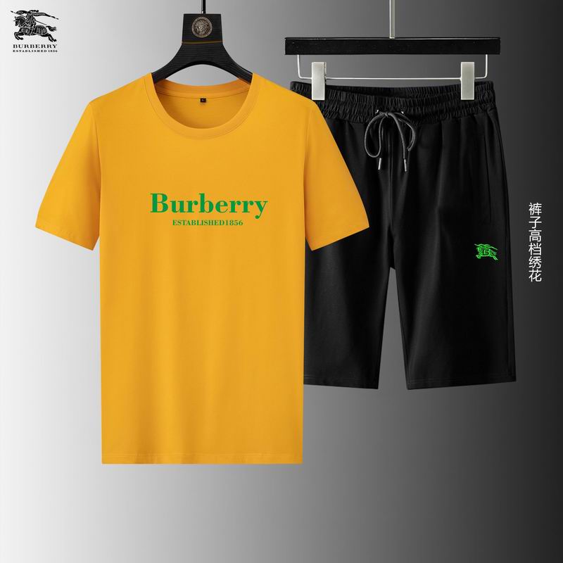 Wholesale Cheap B urberry Short Sleeve Replica Tracksuits for Sale