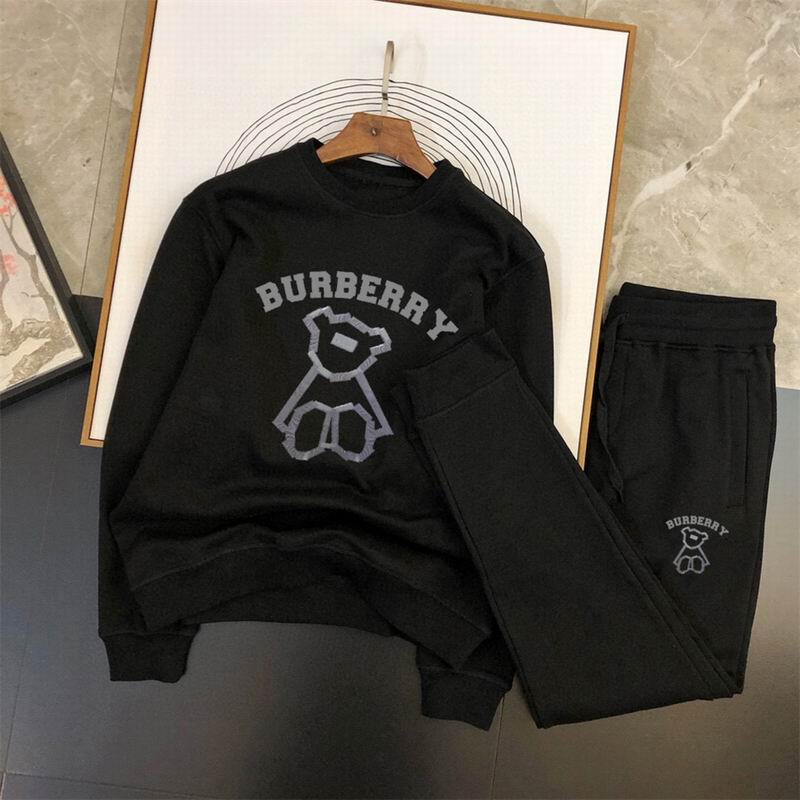 Wholesale Cheap B urberry Long Sleeve Replica Tracksuits for Sale