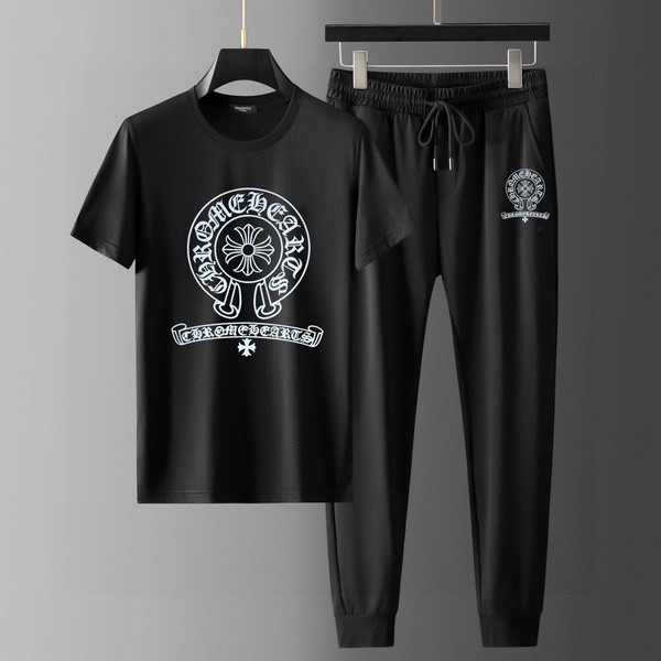 Wholesale Cheap Chrome Hearts Short Sleeve Tracksuits for Sale