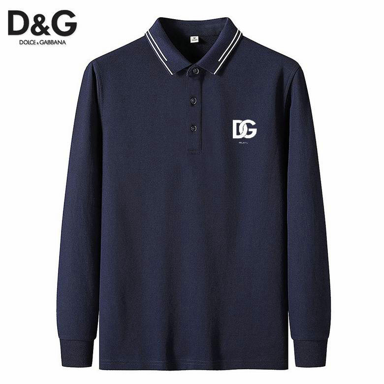 Wholesale Cheap DG Long Sleeve Lapel T Shirts for Sale