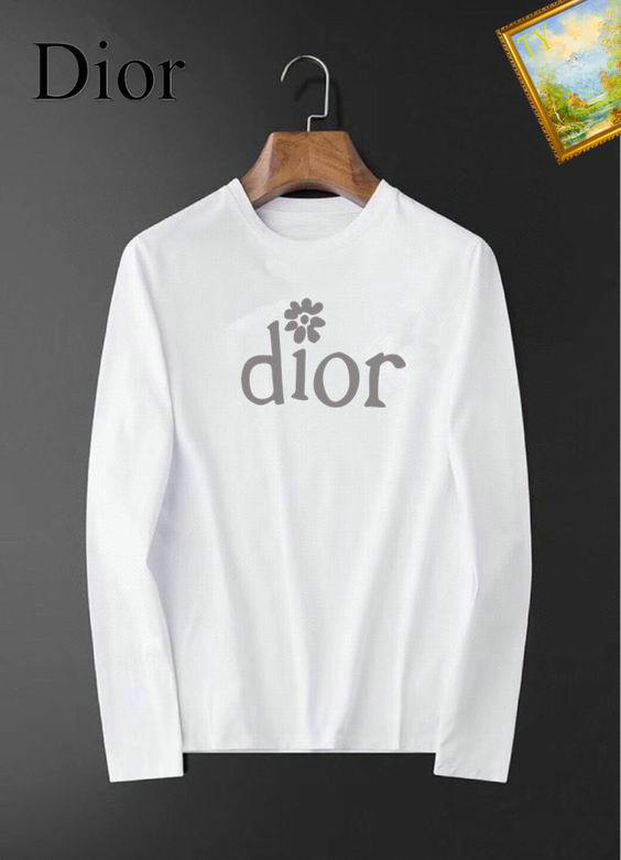 Wholesale Cheap D ior Long Round Collar T Shirts for Sale