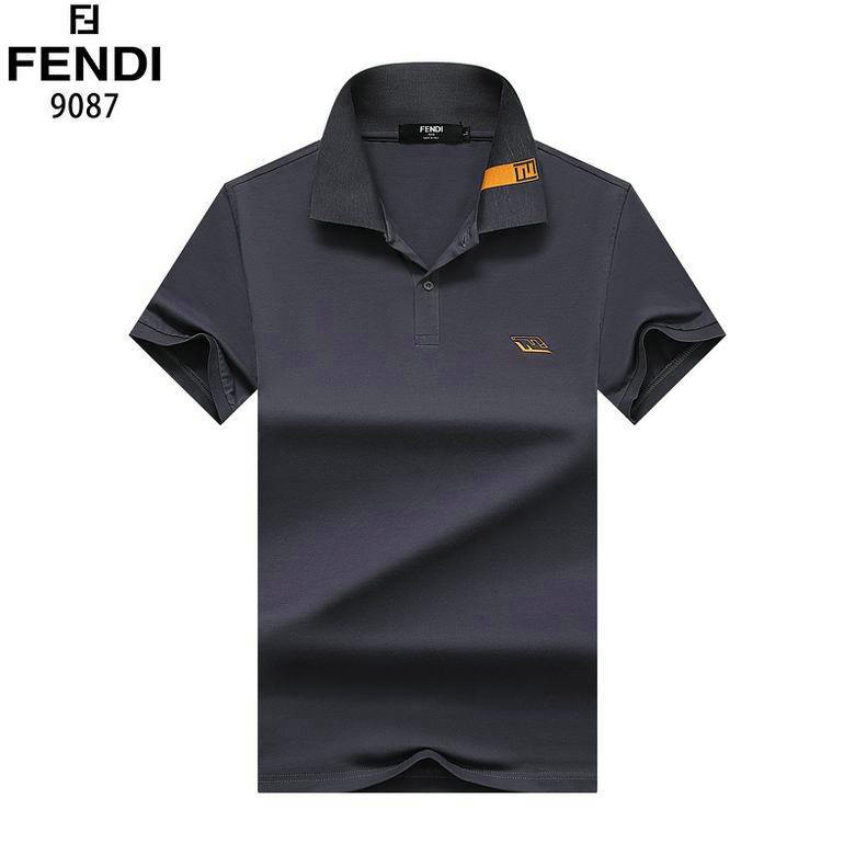 Wholesale Cheap Fendi Short Sleeve Lapel T Shirts for Sale