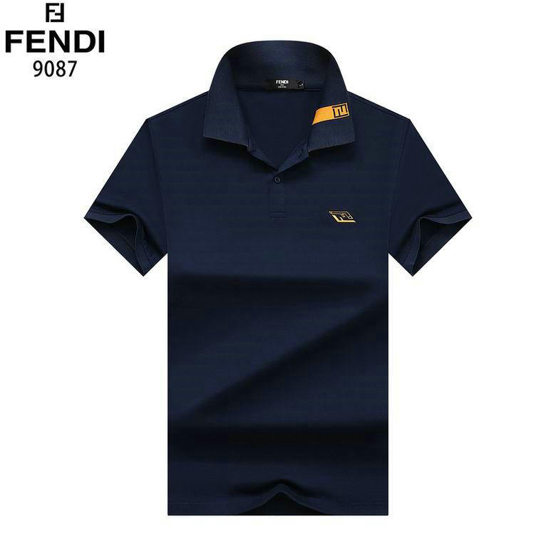 Wholesale Cheap Fendi Shorts Sleeve Lapel T Shirts for Sale