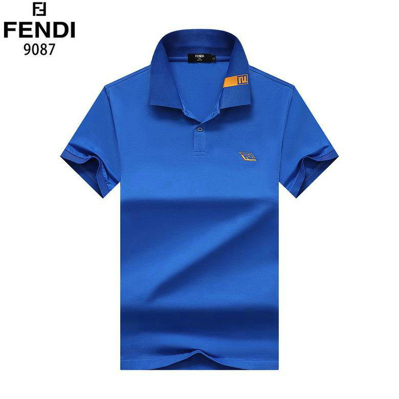 Wholesale Cheap Fendi Shorts Sleeve Lapel T Shirts for Sale