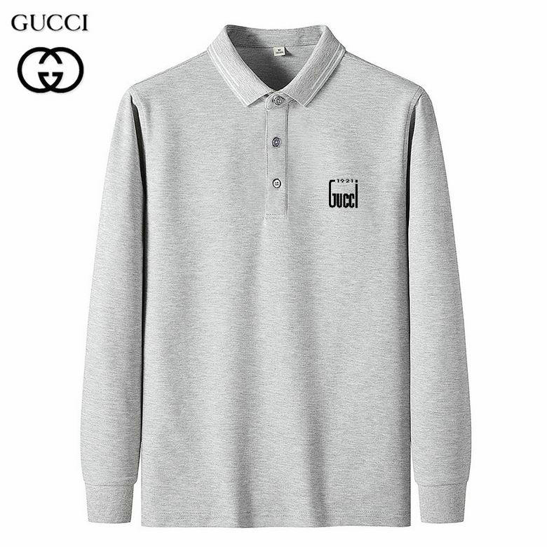 Wholesale Cheap Gucci Long Sleeve Lapel T Shirts for Sale