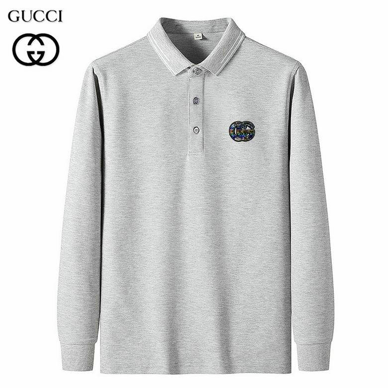 Wholesale Cheap Gucci Long Sleeve Lapel T Shirts for Sale