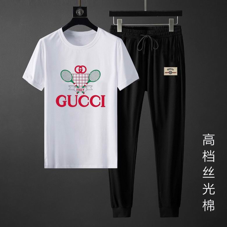 Wholesale Cheap G ucci Short Sleeve Tracksuit for Sale