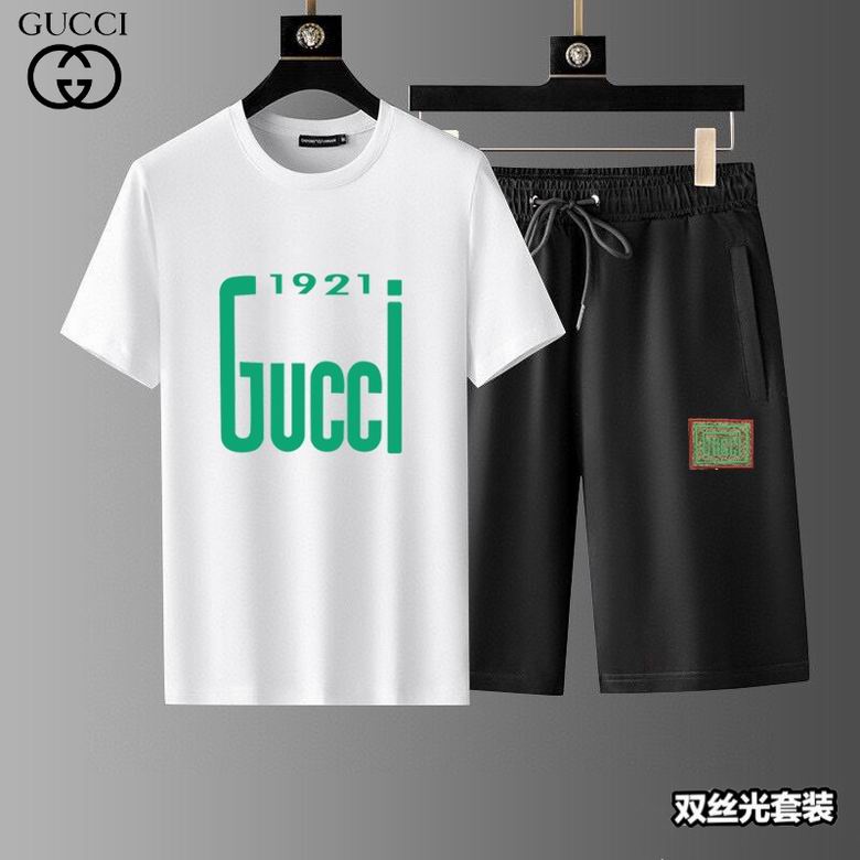 Wholesale Cheap G ucci Short Sleeve Tracksuit for Sale