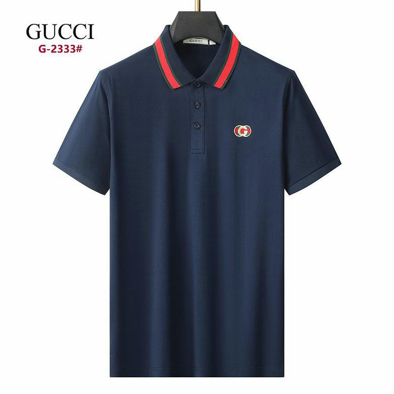 Wholesale Cheap G UCCI Short Sleeve Lapel T Shirts for Sale