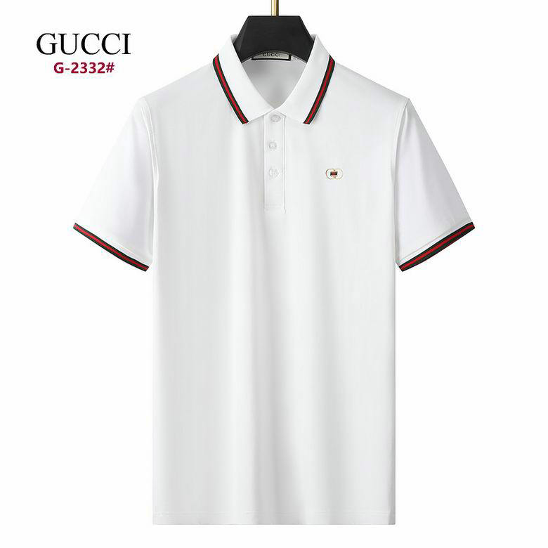 Wholesale Cheap G UCCI Short Sleeve Lapel T Shirts for Sale