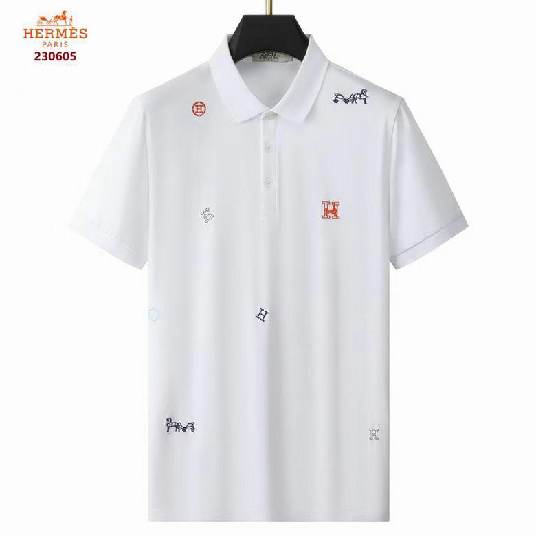 Wholesale Cheap Hermes Short Sleeve Lapel T Shirts for Sale