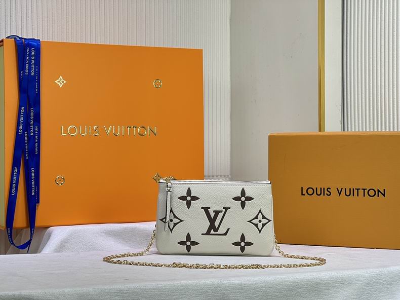 Wholesale Cheap Louis Vuitton Double Zip Pochette Monogram Canvas shoulder bag for Sale