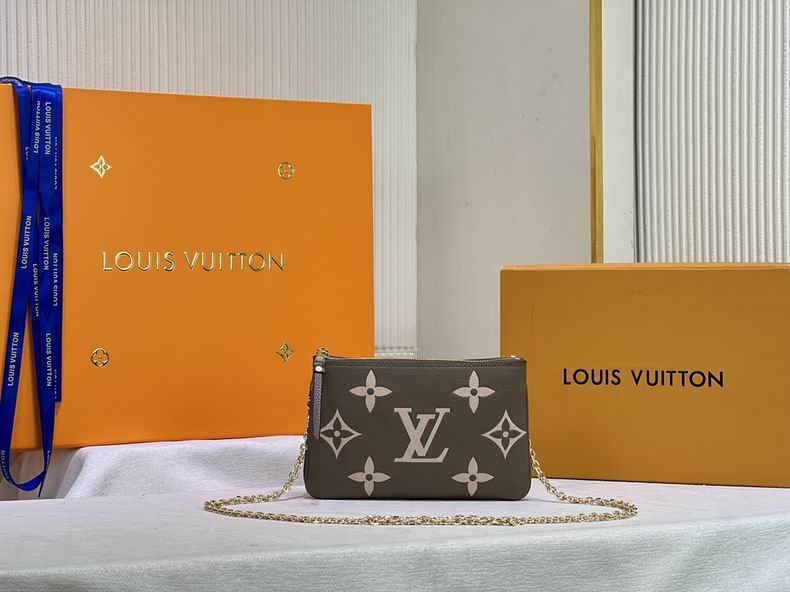 Wholesale Cheap Louis Vuitton Double Zip Pochette Monogram Canvas shoulder bag for Sale