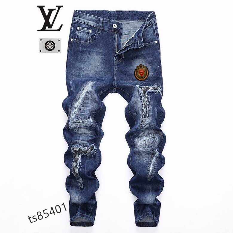 Wholesale Cheap LV mens Long Jeans for Sale