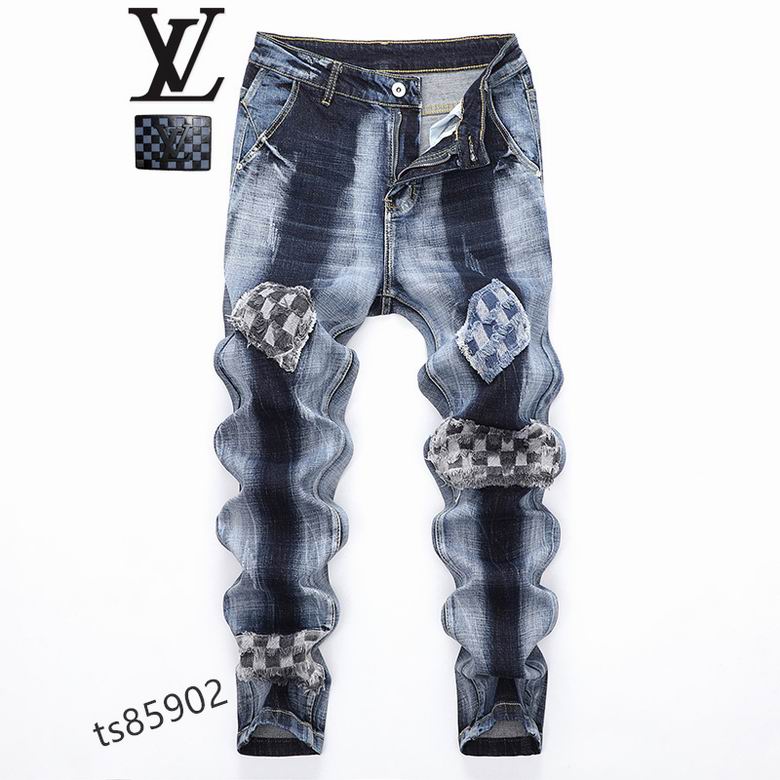 Wholesale Cheap LV mens Long Jeans for Sale