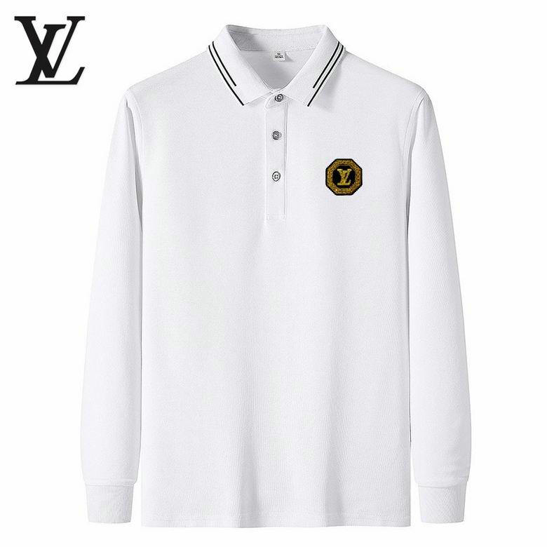 Wholesale Cheap Lv Long Sleeve Lapel T Shirts for Sale