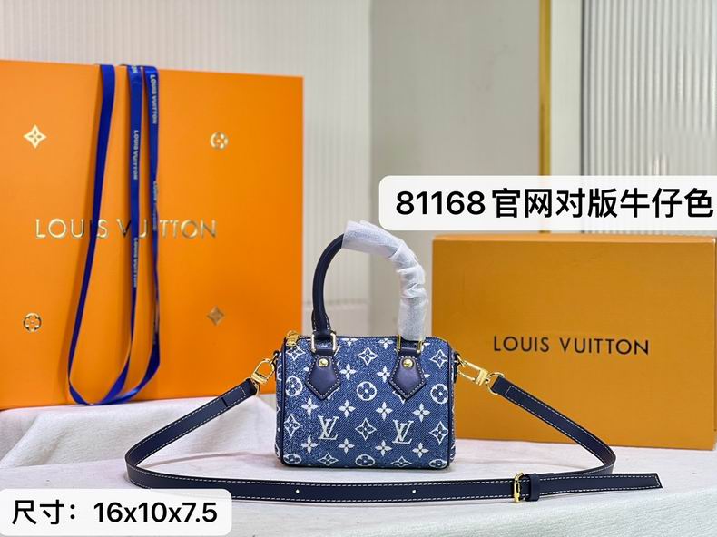 Wholesale Cheap Louis Vuitton Speedy 16cm denim bags for Sale