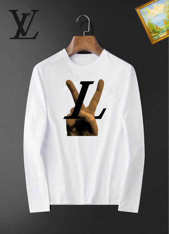 Wholesale Cheap Louis Vuitton Long Sleeve men T Shirts for Sale