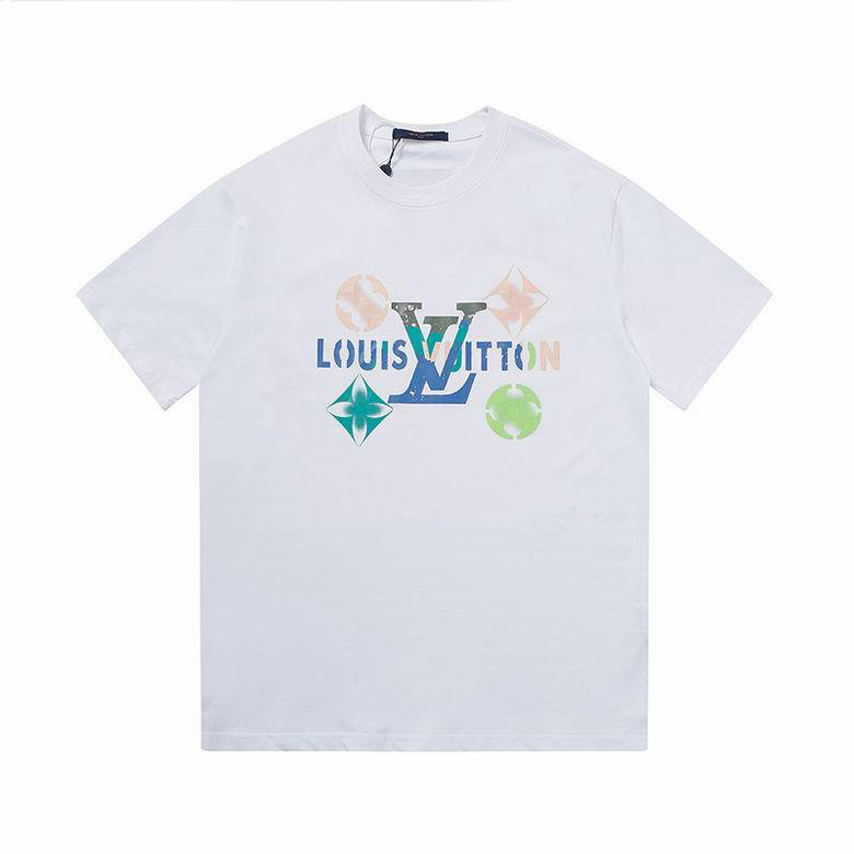 Wholesale Cheap LV Short Round Collar T shirts for Sale
