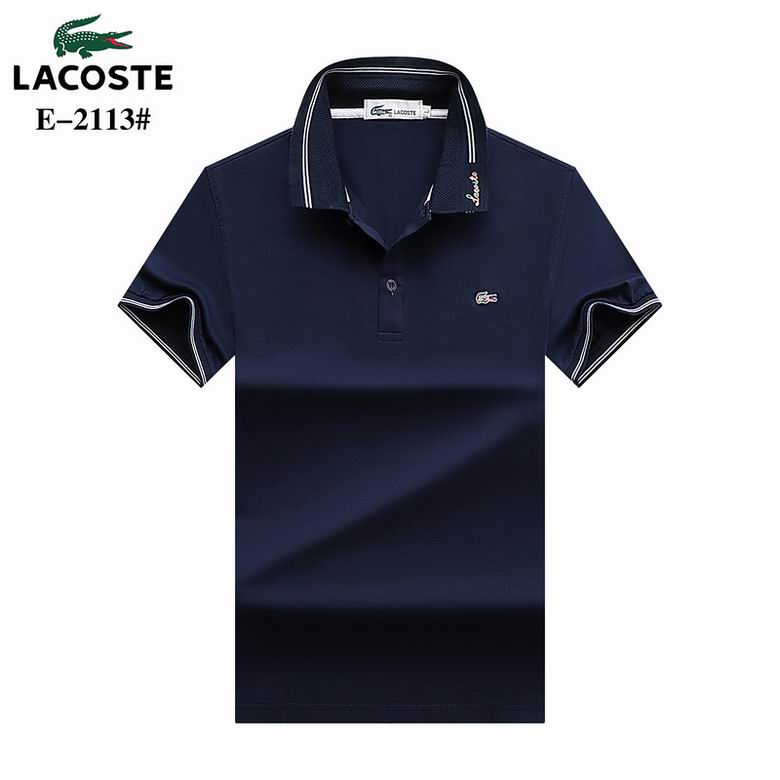 Wholesale Cheap Lacoste Short Sleeve Polo Lapel T Shirts for Sale