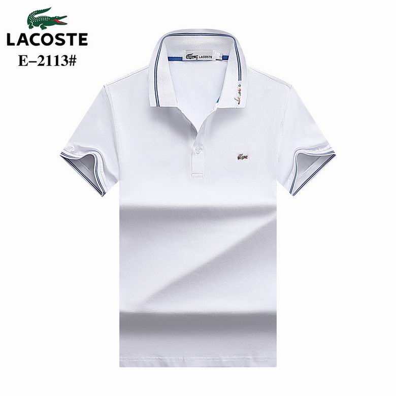 Wholesale Cheap Lacoste Short Sleeve Polo Lapel T Shirts for Sale