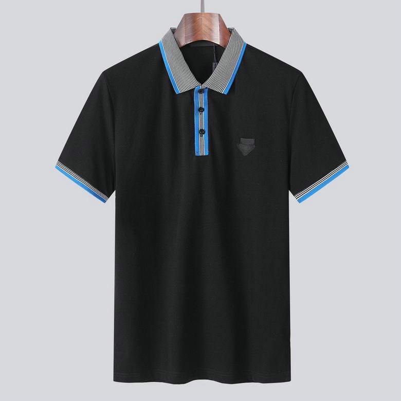 Wholesale Cheap P rada Short Sleeve Lapel T Shirts for Sale