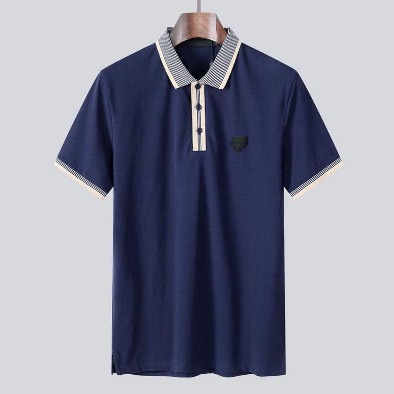 Wholesale Cheap P rada Short Sleeve Lapel T Shirts for Sale