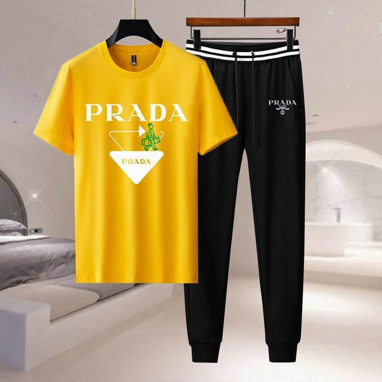 Wholesale Cheap P rada Short Sleeve Tracksuits for Sale