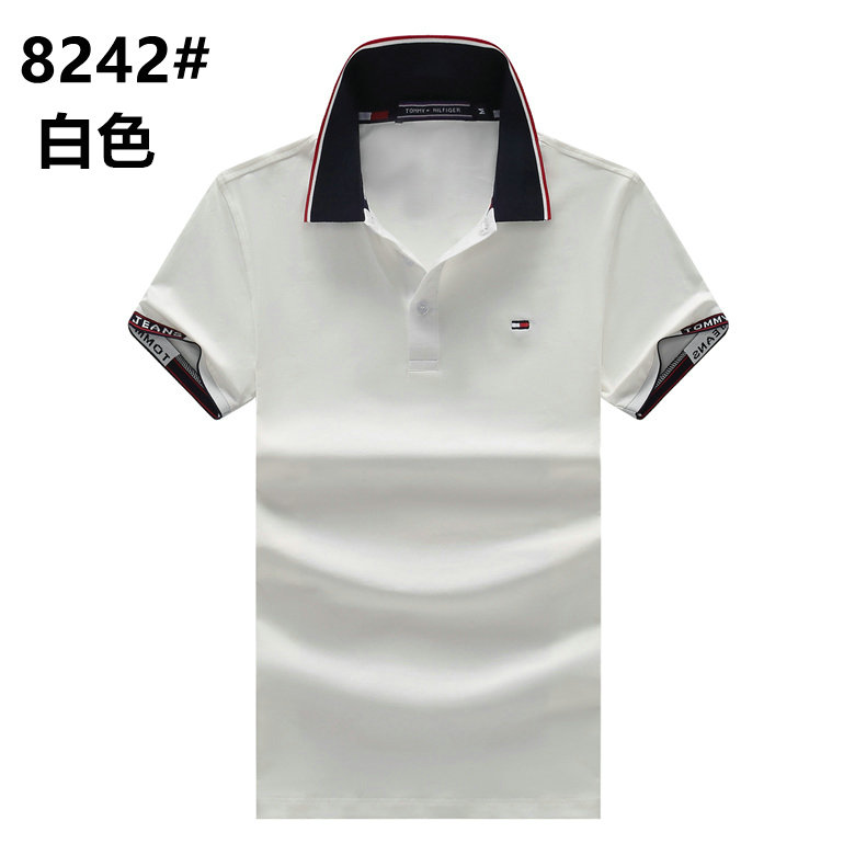 Wholesale Cheap T ommy Short Sleeve Lapel T Shirts for Sale