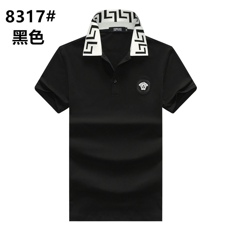 Wholesale Cheap V ersace Short Sleeve Lapel T Shirts for Sale