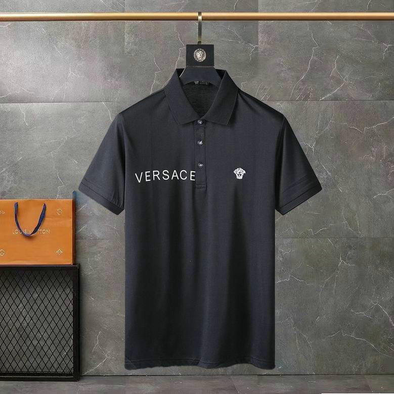 Wholesale Cheap Versace Short Sleeve Lapel T Shirts for Sale