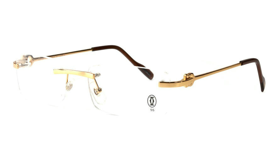 Wholesale Cheap Cartier Metal Rimless Glasses Frames Replica for Sale-019