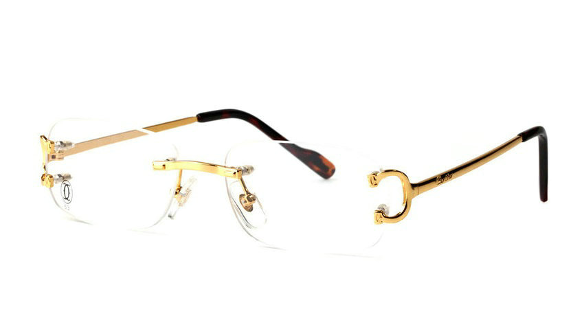 Wholesale Cheap Cartier Replica Rimless Glasses Frames for Sale-023