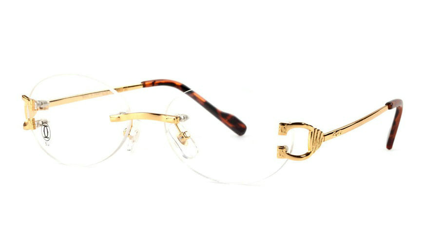 Wholesale Cheap Cartier Replica Rimless Glasses Frames for Sale-043