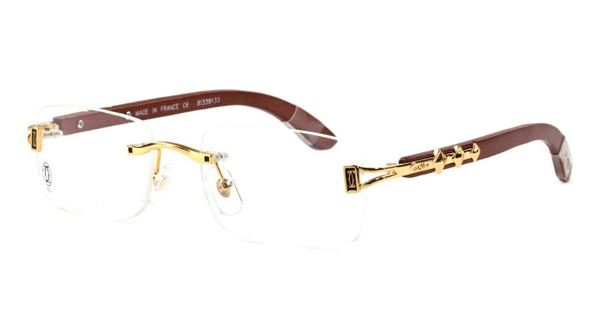 Wholesale Replica Cartier Wood Frame Glasses for Sale-178