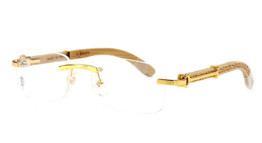 Wholesale Cheap Cartier Bamboo Glasses Frames for Sale-026