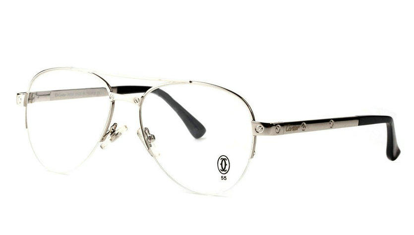 Wholesale Cartier Metal Half Rim Replica Glasses Frame for Sale-001
