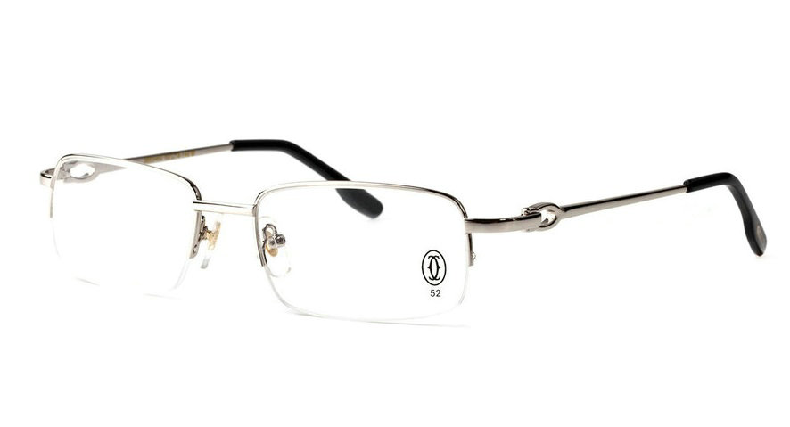 Wholesale Cartier Metal Half Rim Replica Glasses Frame for Sale-003