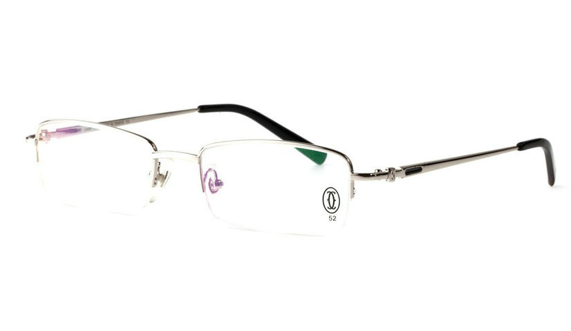Wholesale Cartier Metal Half Rim Replica Glasses Frame for Sale-005