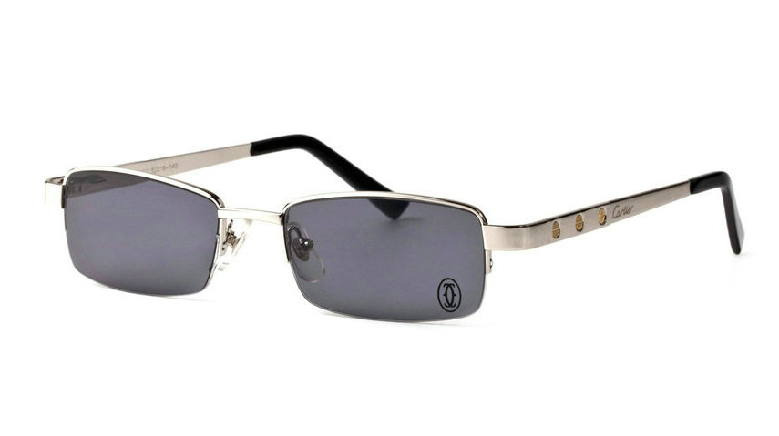 Wholesale Cartier Metal Half Rim Replica Glasses for Sale-009