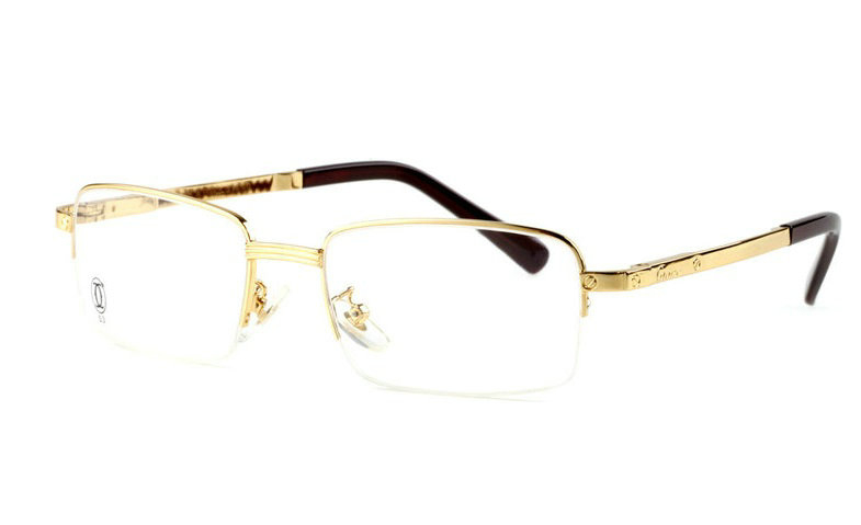 Wholesale Cartier Metal Half Rim Replica Glasses Frame for Sale-020