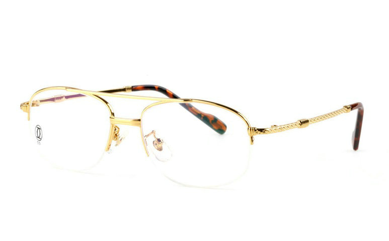 Wholesale Cartier Metal Half Rim Replica Glasses Frame for Sale-022