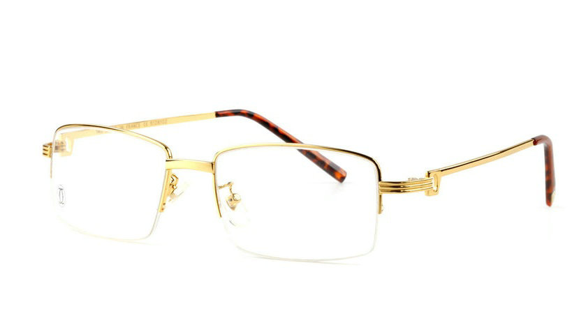 Wholesale Cartier Metal Half Rim Replica Glasses Frame for Sale-024