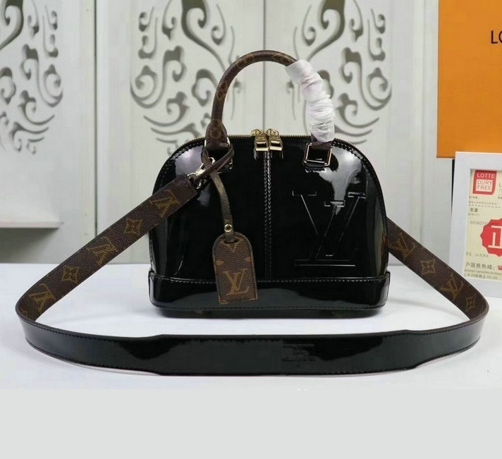 Wholesale Cheap Replica Louis Vuitton Alma Bb Monogram Vernis Leather Bags for Sale-061