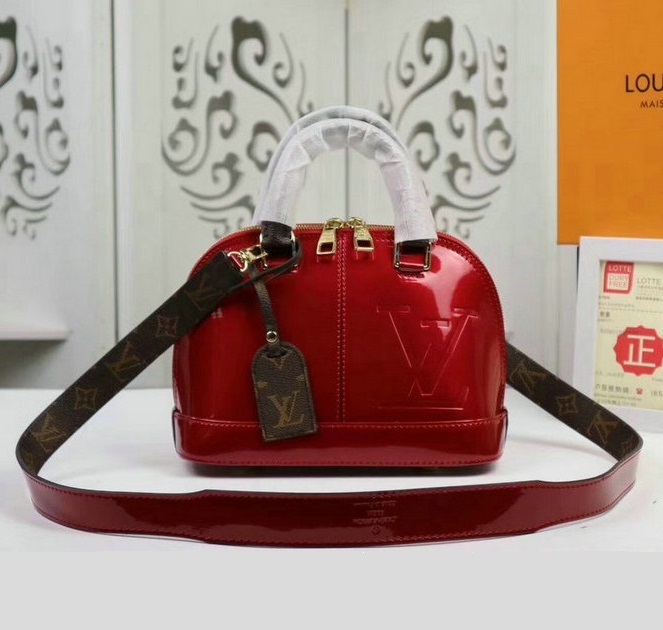 Wholesale Cheap Replica Louis Vuitton Alma Bb Monogram Vernis Leather Bags for Sale-062