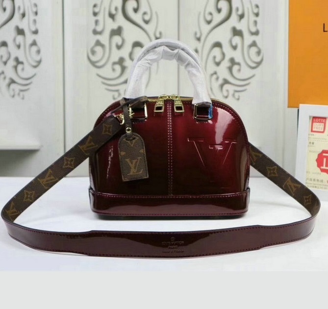 Wholesale Cheap Replica Louis Vuitton Alma Bb Monogram Vernis Leather Bags for Sale-065